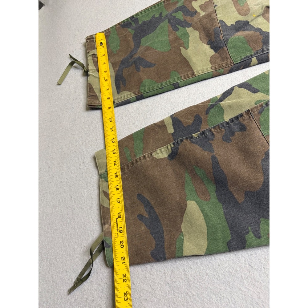 Vintage Cargo Pants Mens Large Camo Woodland Military Tactical BDU Distressed - Picture 11 of 13